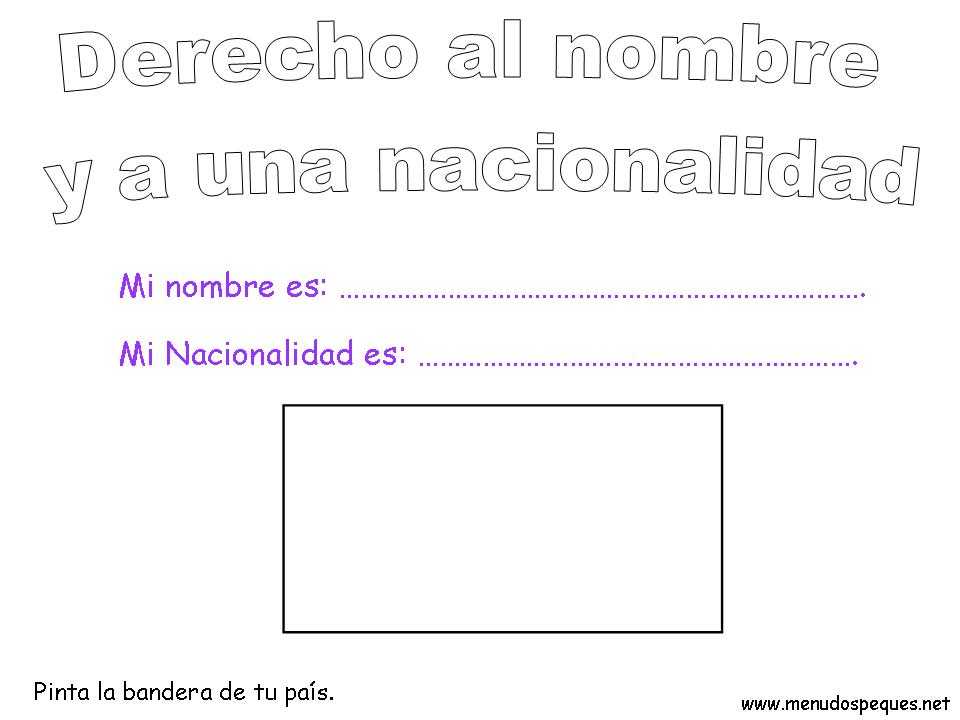 erecho al nombre y a la nacionalidad, día del niño