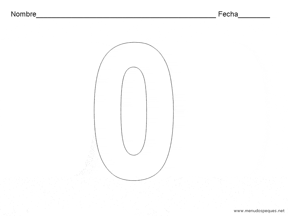 el cero, fichas para aprender los números, fichas educativas