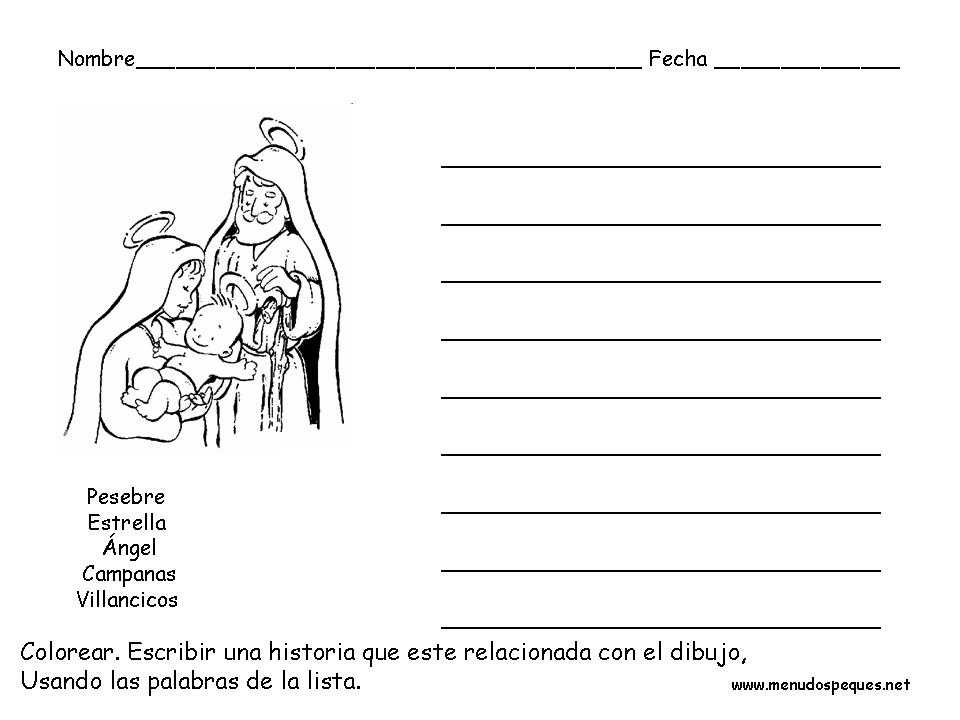 fichas para navidad, vocabulario navideño