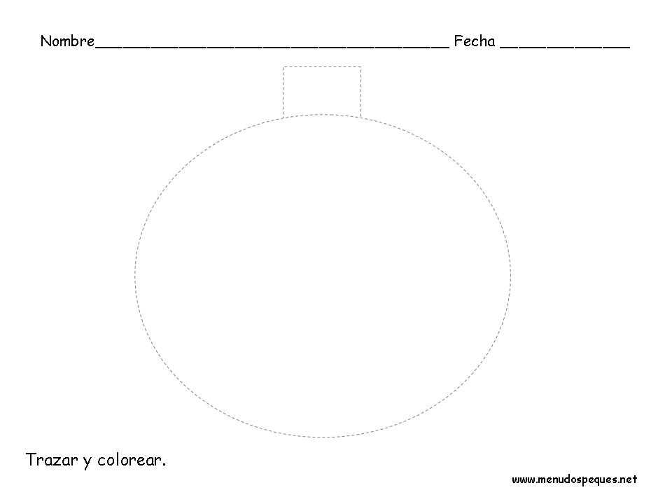 trazar y decorar la bola de navidad