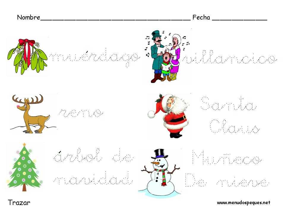 trazos, vocabulario navidad, grafomotricidad, fichas para navidad