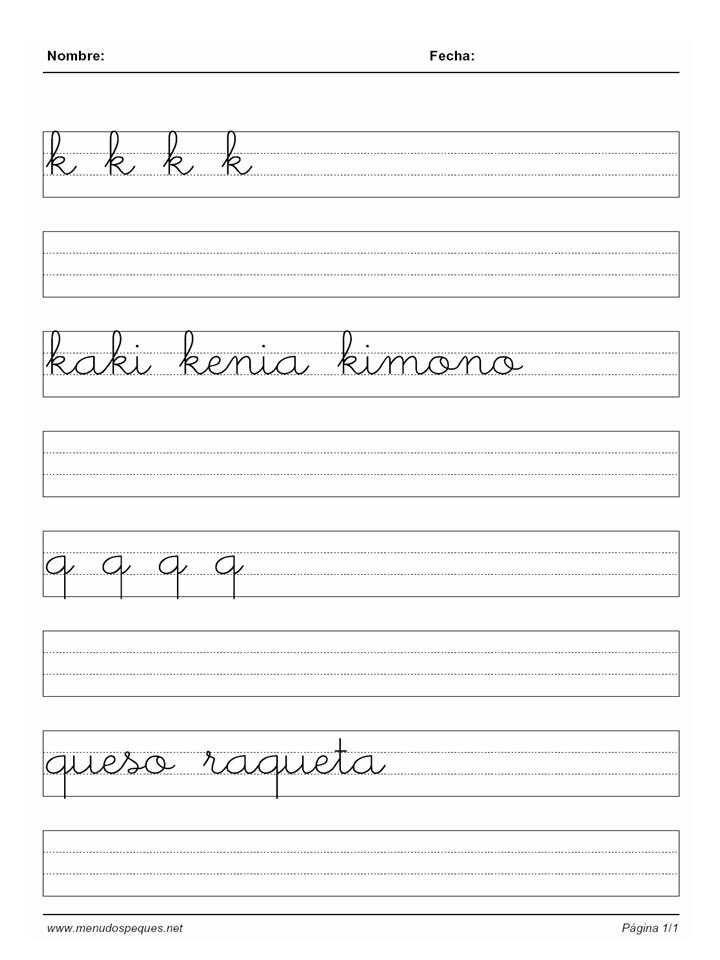 Ficha Caligrafía 30