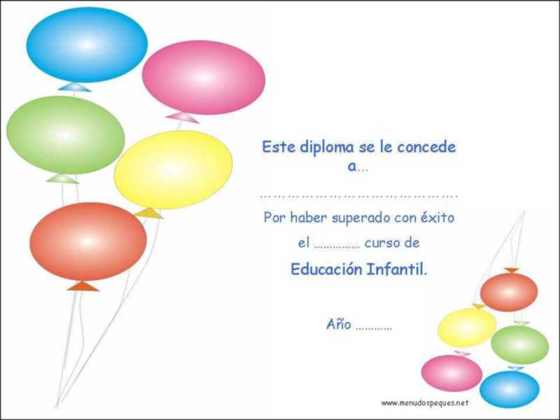 diplomas infantiles para fin de curso