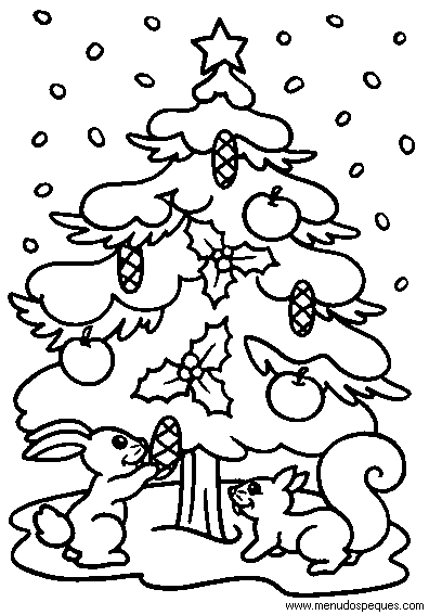 Colorear navidad, dibujos navidad, láminas navidad, árboles de navidad, árbol de navidad, abeto de navidad