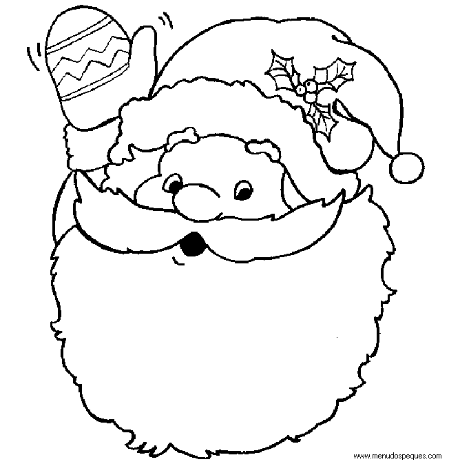 Colorear navidad, dibujos navidad, láminas navidad, Santa Claus, Papá Noel