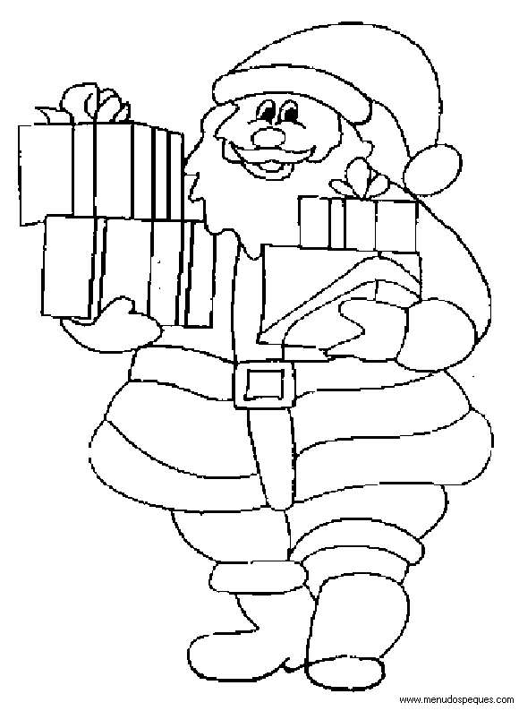 Colorear navidad, dibujos navidad, láminas navidad, Santa Claus, Papá Noel