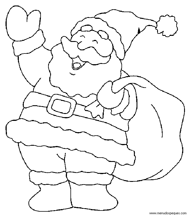 Colorear navidad, dibujos navidad, láminas navidad, Santa Claus, Papá Noel