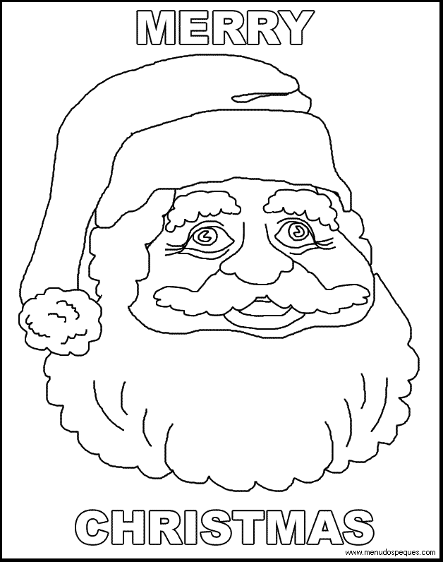 Colorear navidad, dibujos navidad, láminas navidad, Santa Claus, Papá Noel