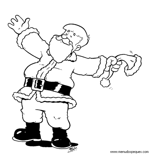 Colorear navidad, dibujos navidad, láminas navidad, Santa Claus, Papá Noel