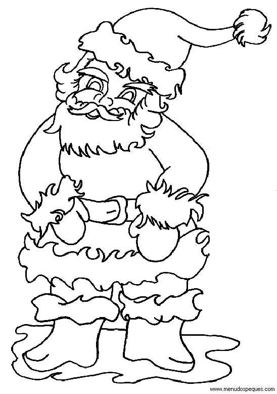 Colorear navidad, dibujos navidad, láminas navidad, Santa Claus, Papá Noel