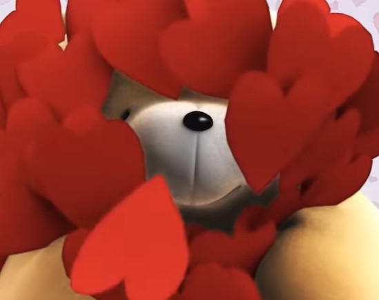 oso corazones san valentin